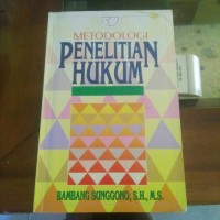 Metode Penelitian Hukum: Suatu Pengantar