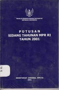 Image of Putusan Majelis Permusyawaratan Rakyat Republik Indonesia