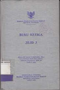 Image of Risalah Rapat Paripurna Ke- dan Ke-4 Masa Sidang Istimewa MPR RI Tahun 2001